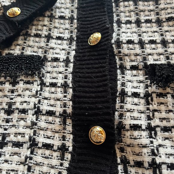 ZARA TWEED CARDIGAN Size LARGE - Picture 5 of 14